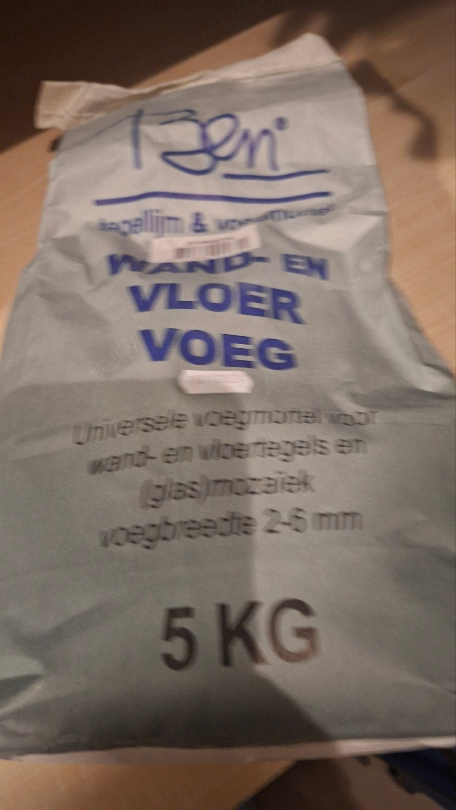 Ben Flexlijm Super en Wand- en Vloervoeg (5 KG), Doe-het-zelf en Verbouw, Ophalen, Overige materialen, Overige typen, Nieuw