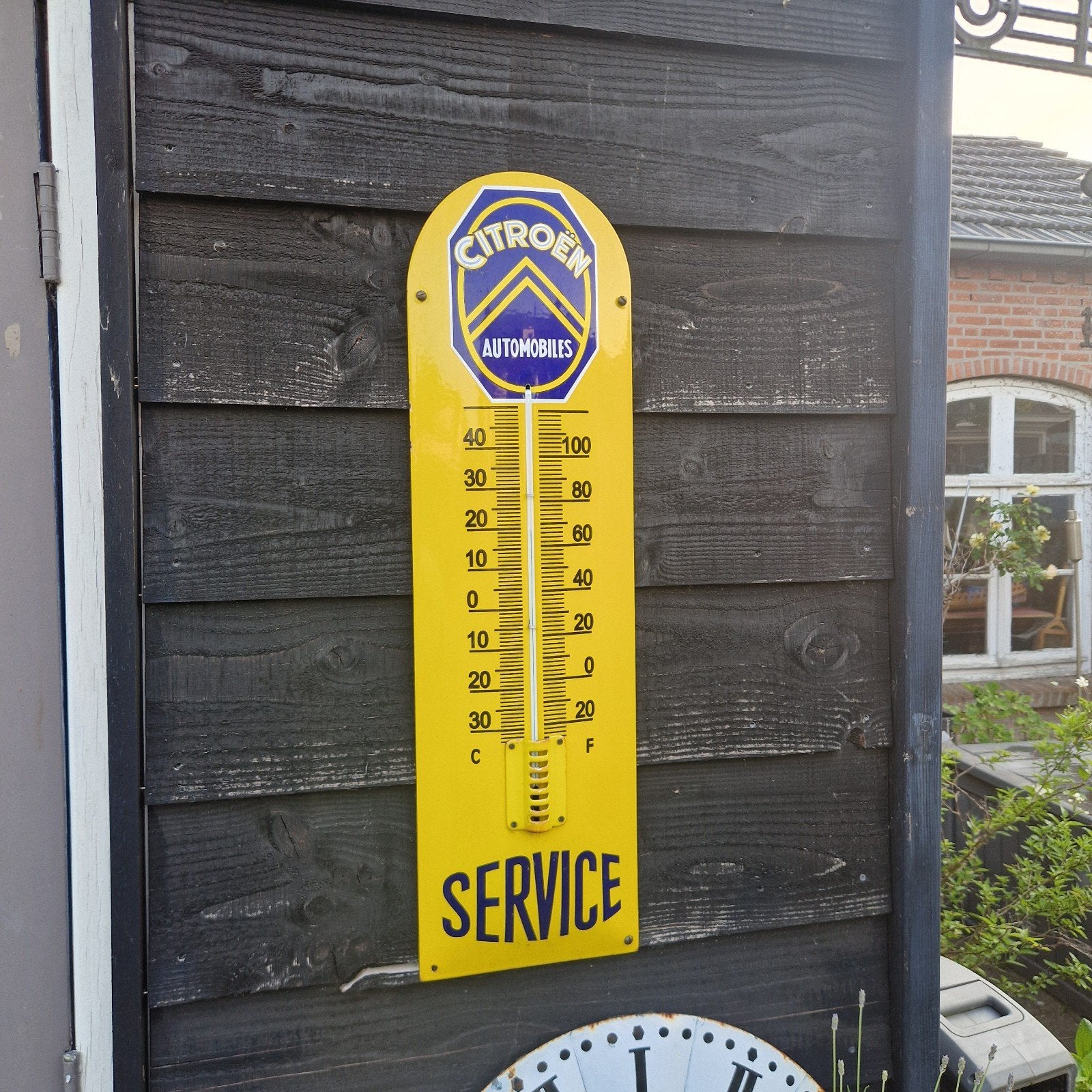 Emaille Thermometer Citroën, Ophalen of Verzenden