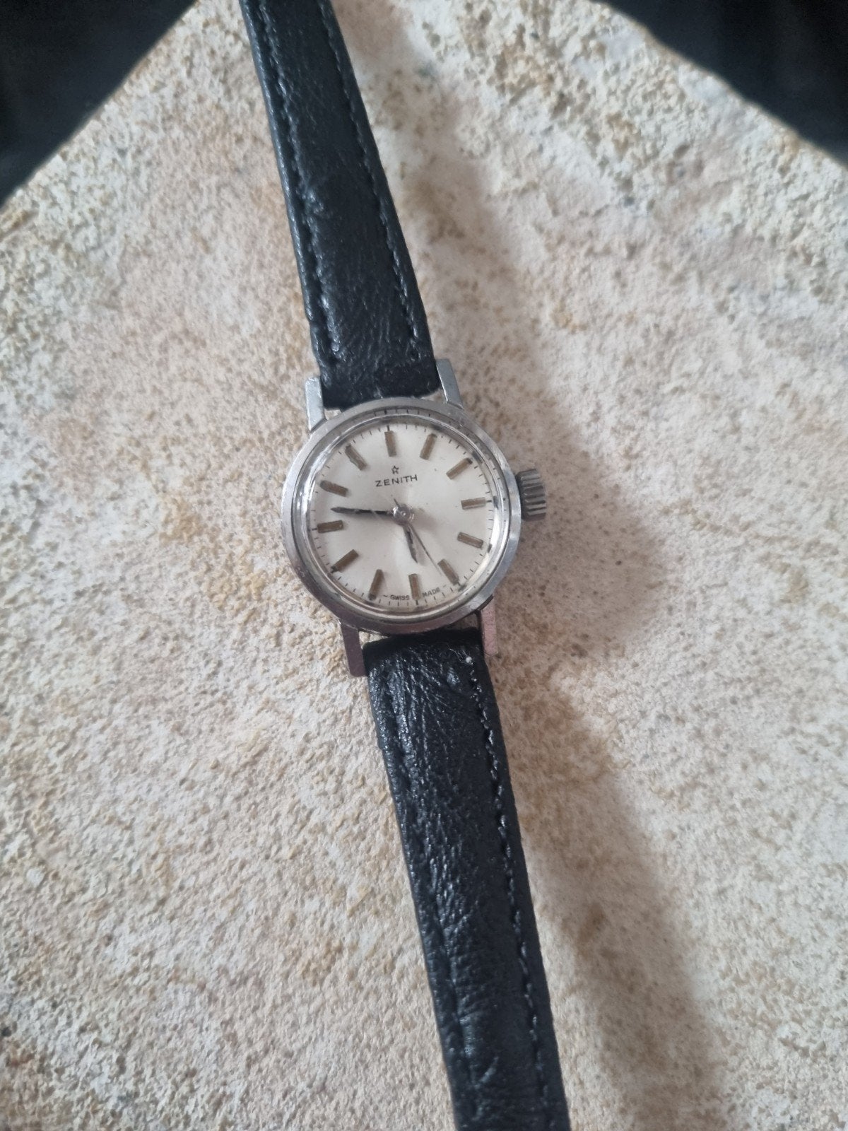 Vintage Zenith Dames Horloge., Overige merken, Staal, Polshorloge, Ophalen of Verzenden