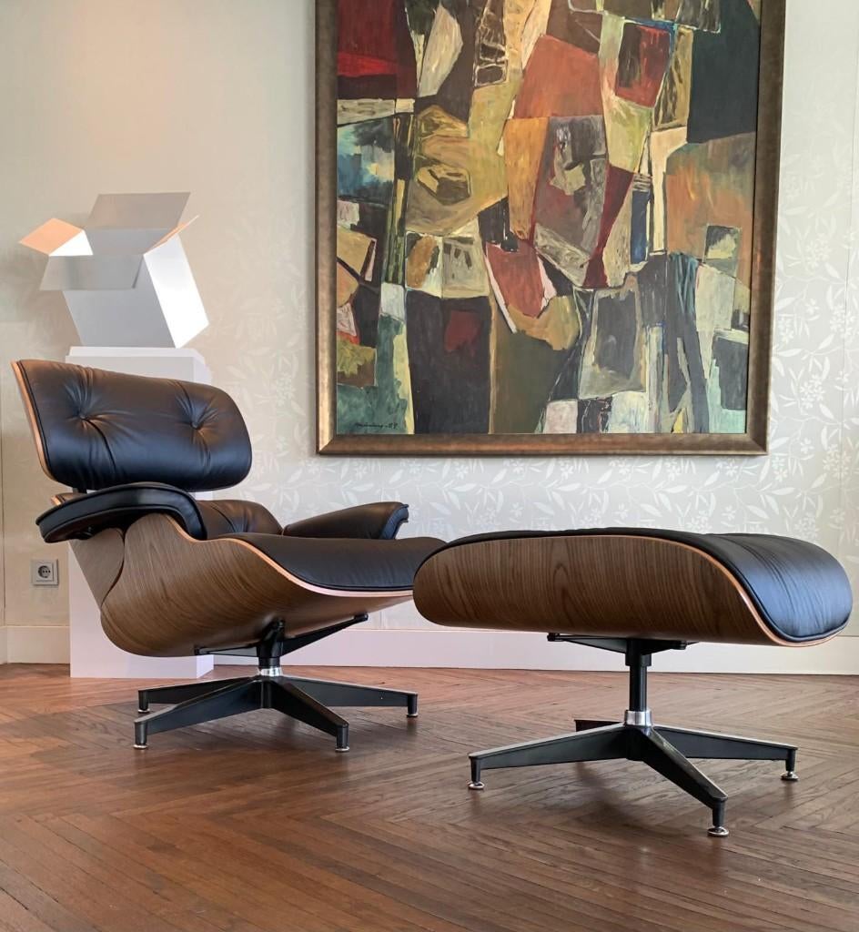 Eames Lounge Chair + Ottoman | Premium leer | Vanaf €979, Huis en Inrichting, Fauteuils, Ophalen of Verzenden, Nieuw, Leer