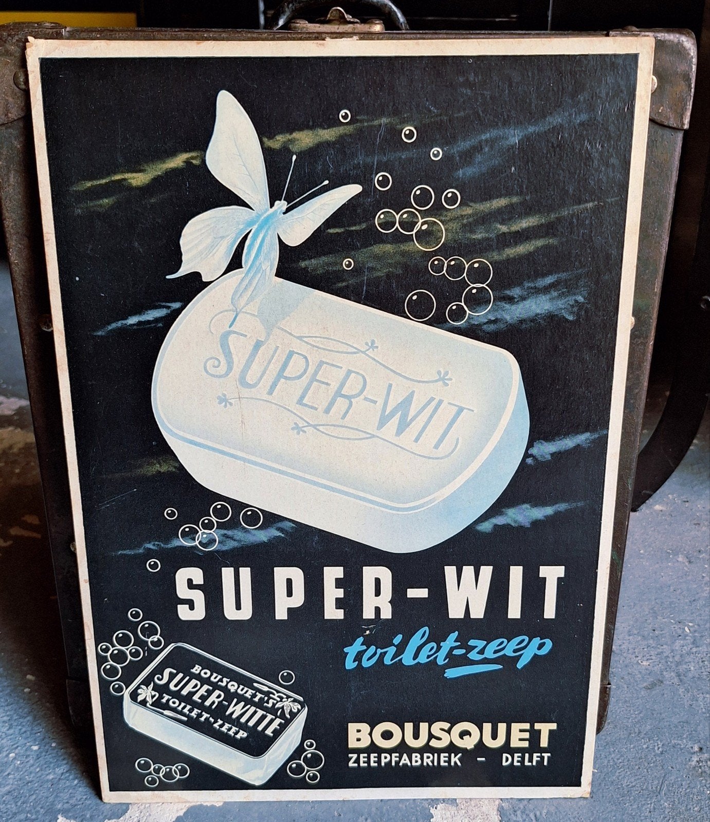 Bousquet zeep reclamebord., Ophalen of Verzenden, Reclamebord