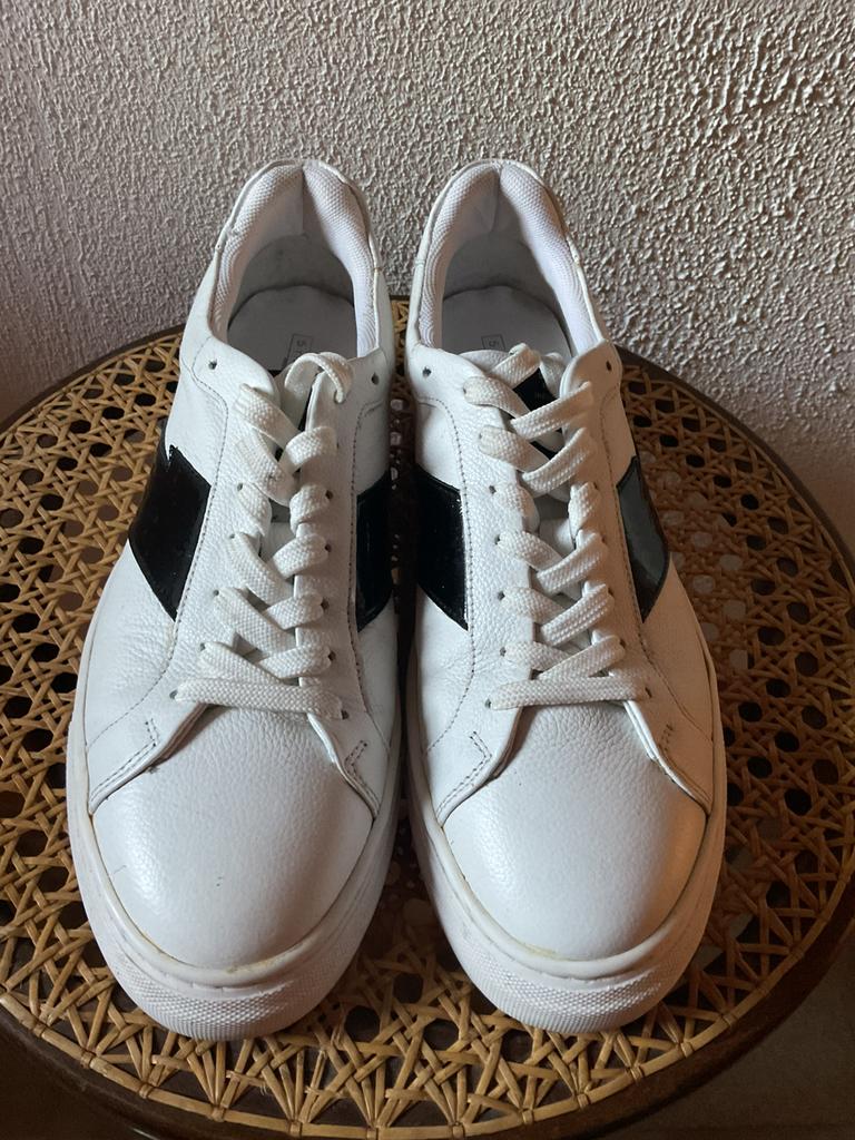 Nieuw! Super mooie leren sneakers 5th Avenue. Wit blauw 41, Kleding | Dames, Schoenen, Wit, Nieuw, Ophalen of Verzenden, Sneakers of Gympen