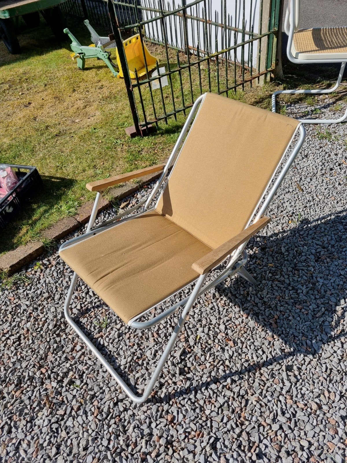 Vintage camping stoel klapstoel, Ophalen of Verzenden, Gebruikt, Campingstoel
