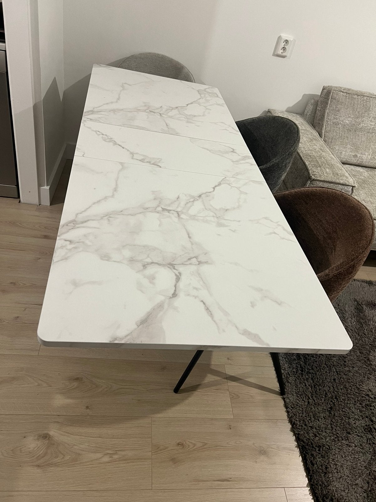 Uitschuifbare eettafel, Huis en Inrichting, Tafels | Eettafels, Ophalen, 50 tot 100 cm, Zo goed als nieuw, 150 tot 200 cm