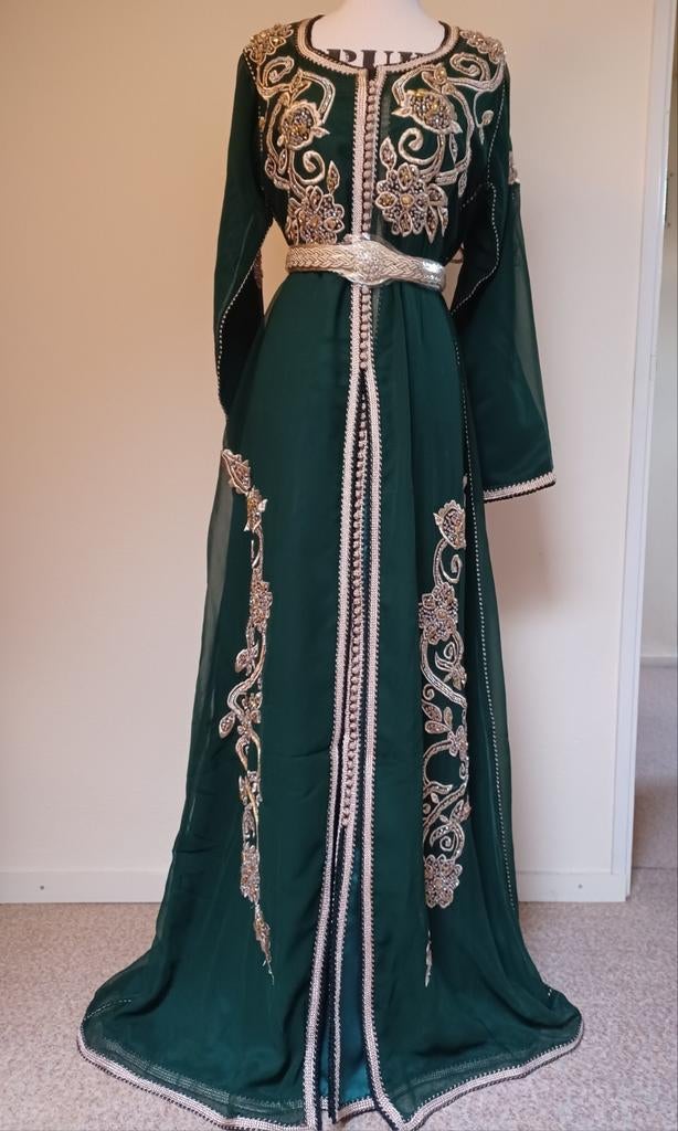 Te koop nieuwe marokkaanse jurk takchita tekshita kaftan, Ophalen of Verzenden, Nieuw, Groen, Overige typen