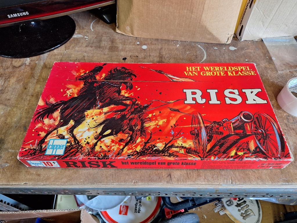 Vintage Parker RISK bordspel rode doos uit jaren 70, Hobby en Vrije tijd, Ophalen of Verzenden, Gebruikt