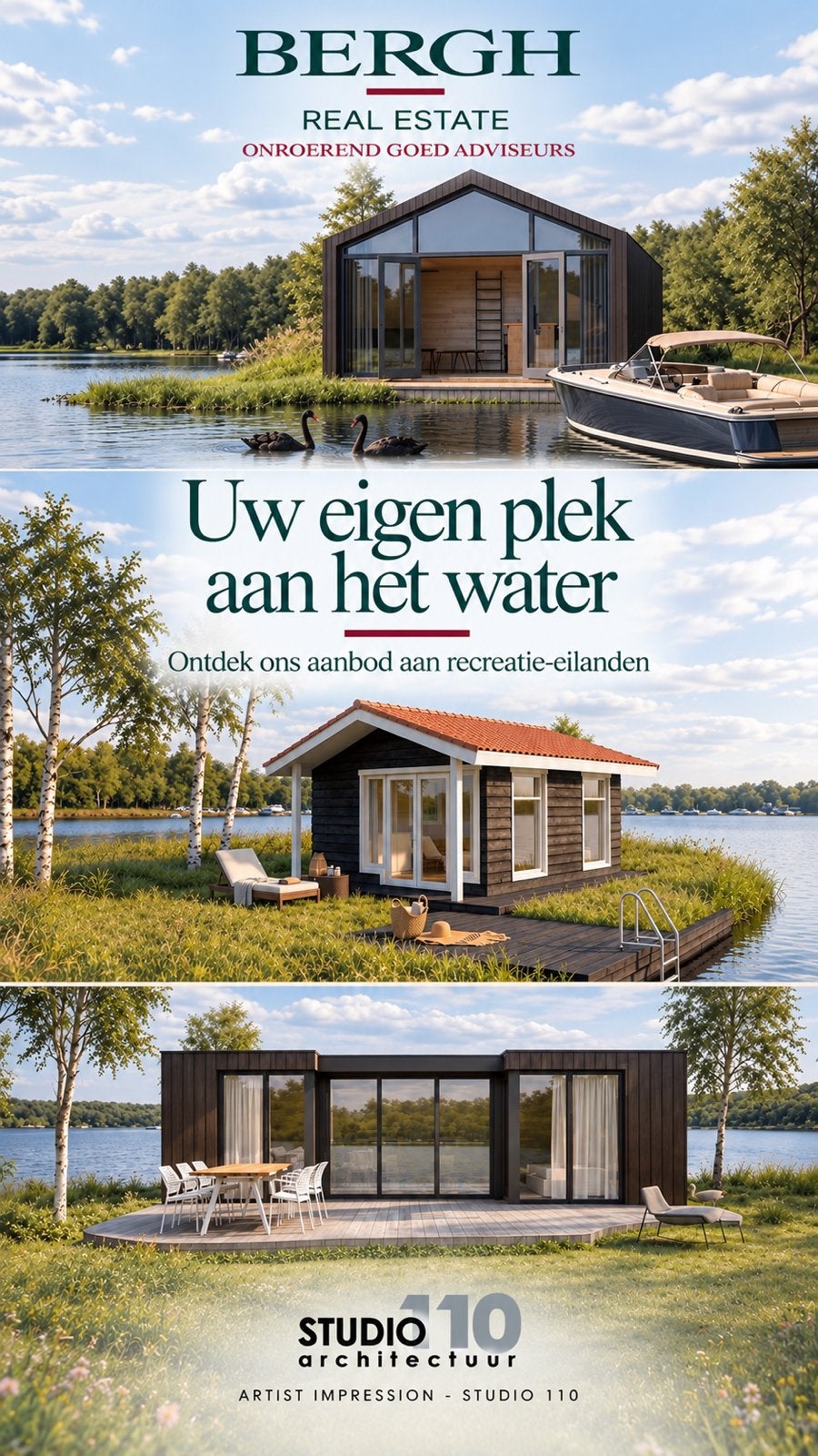 Uw eigen recreatieeiland, legakker in de Vinkeveense Plassen, Vinkeveen