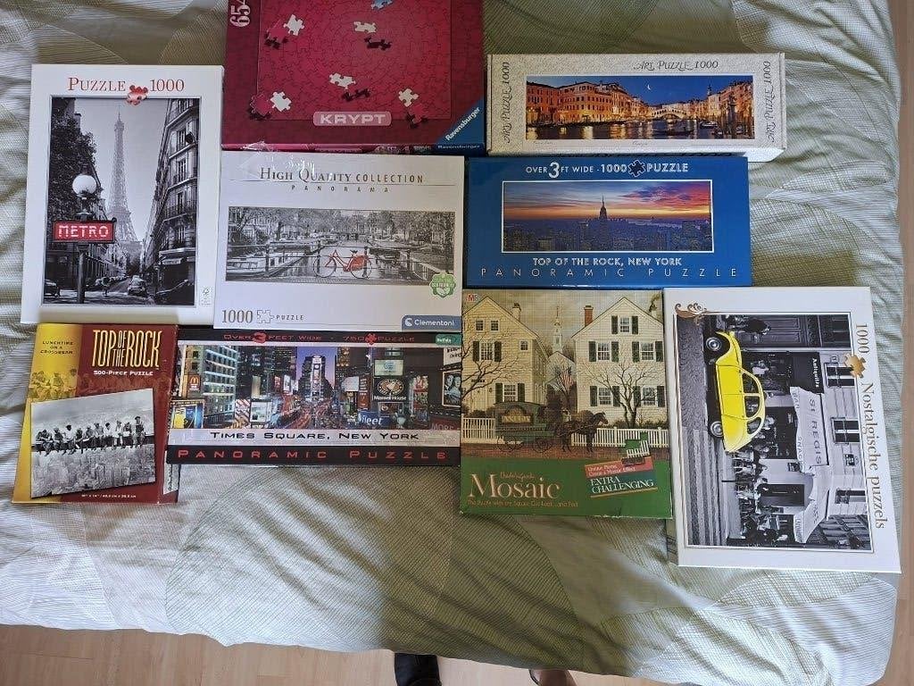9 puzzels voor 25 euro, Hobby en Vrije tijd, Denksport en Puzzels, Ophalen of Verzenden, 500 t/m 1500 stukjes