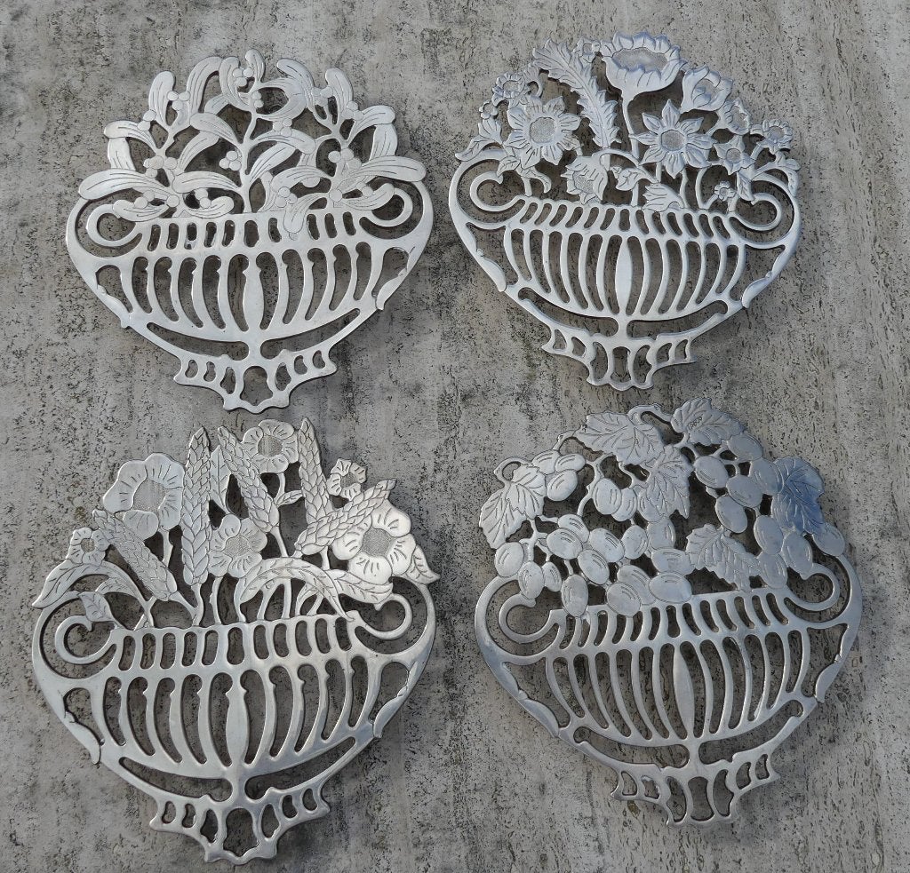 Piero Maestri 4 x Season Design Onderzetter EPZinc Italy, Huis en Inrichting, Keuken | Servies, Nieuw, Overige typen, Overige stijlen
