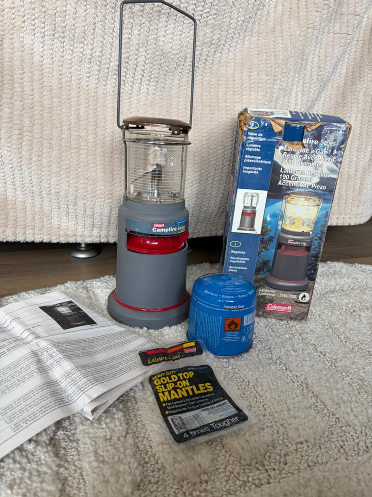 Coleman Campfire Series 190 gaslantaarn, Ophalen of Verzenden, Gebruikt