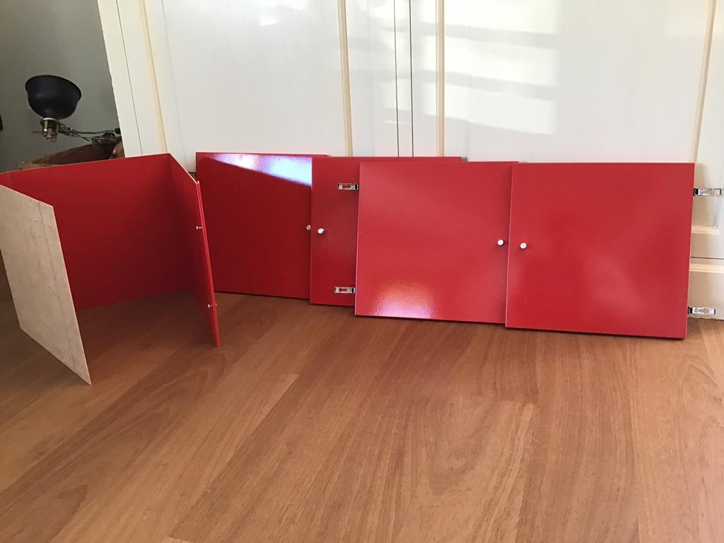 IKEA KALLAX inzet ROOD hoogglans 8 stuks, Huis en Inrichting, Kasten | Lockerkasten, Ophalen, Gebruikt