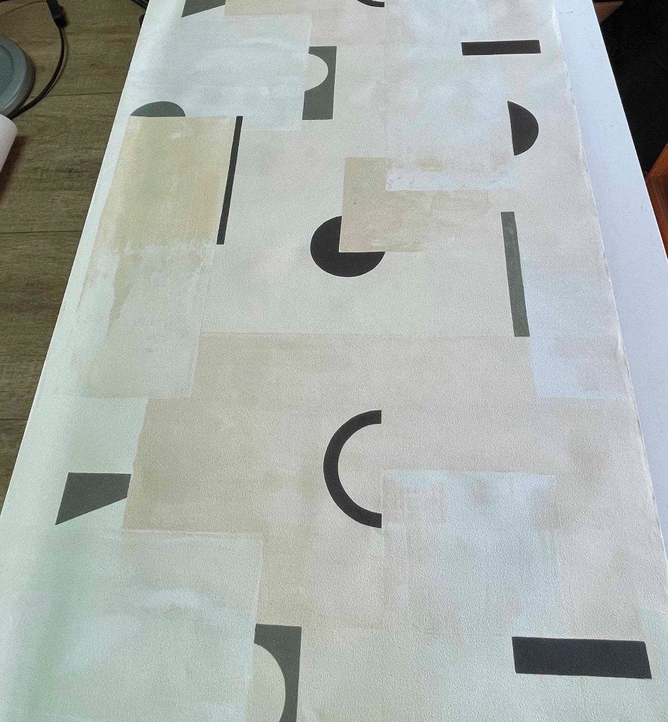Blueground Concrete Geo behang–modern geometrisch design, N, N, Beige, Ophalen of Verzenden