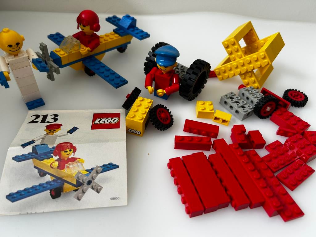 Lego 814 Tractor aanhanger Lego 213 vliegtuig Niet compleet, Ophalen of Verzenden, Gebruikt, Lego