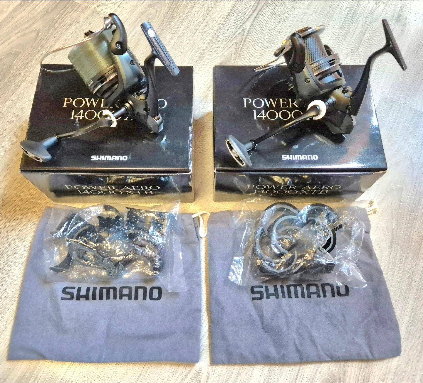 2x Shimano Power Aero XTB 14000 - Zo goed als nieuw, Ophalen of Verzenden, Zo goed als nieuw, Molen