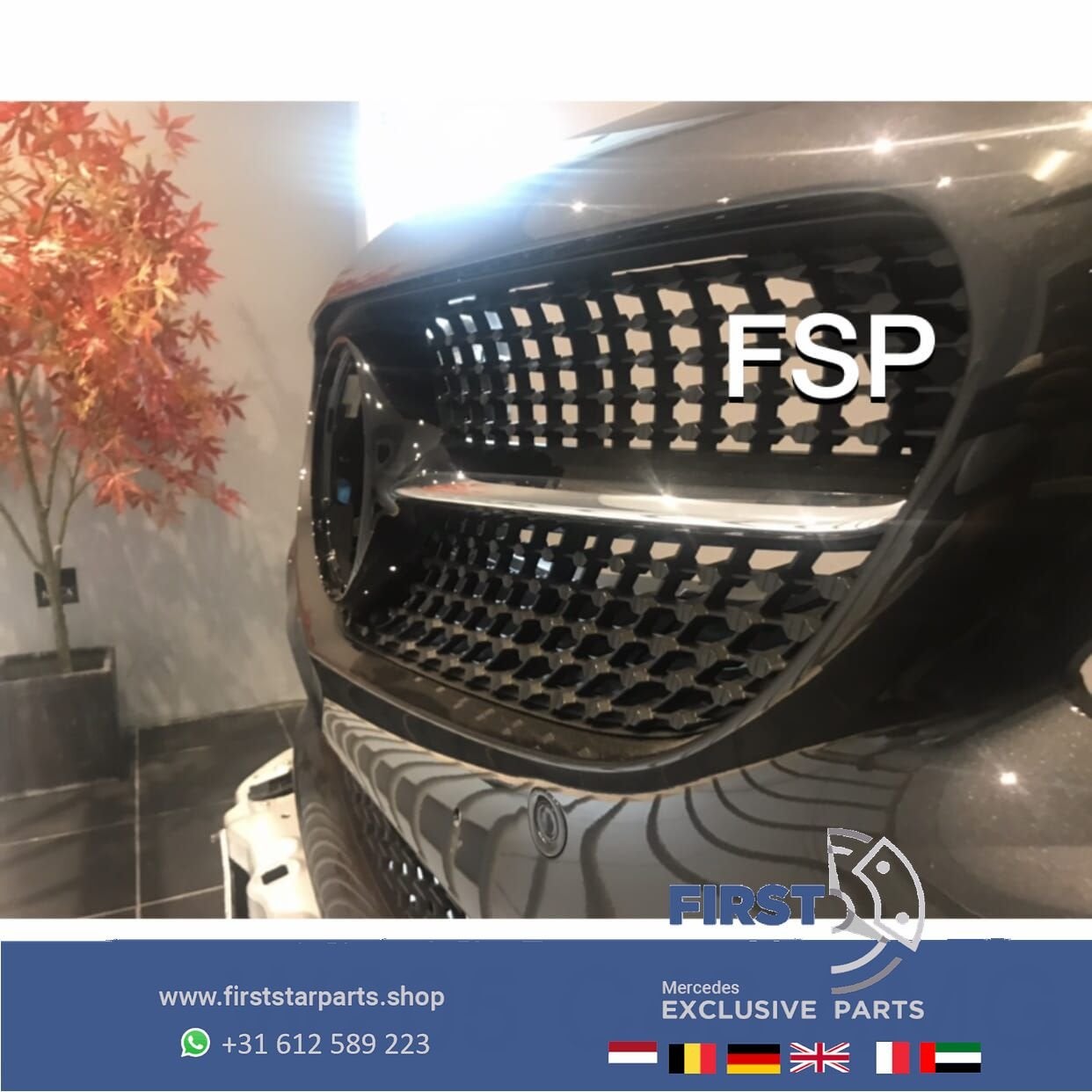 W205 C205 S205 C43 AMG BUMPER COMPLEET Mercedes C Klasse 43, Gebruikt, -, Voor, Ophalen of Verzenden