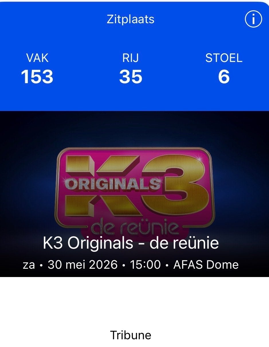 K3 the originals 30 mei 15 uur, Eén persoon, Mei