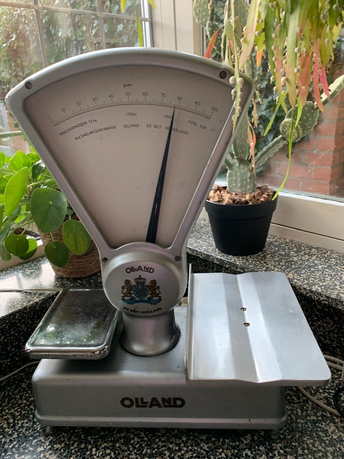 Vintage Olland Weegschaal Type 630 - 12 kg, Ophalen