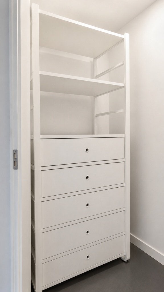 IKEA ELVARLI stellage- of kledingkast (84x51x216 cm, wit), Ophalen, Zo goed als nieuw