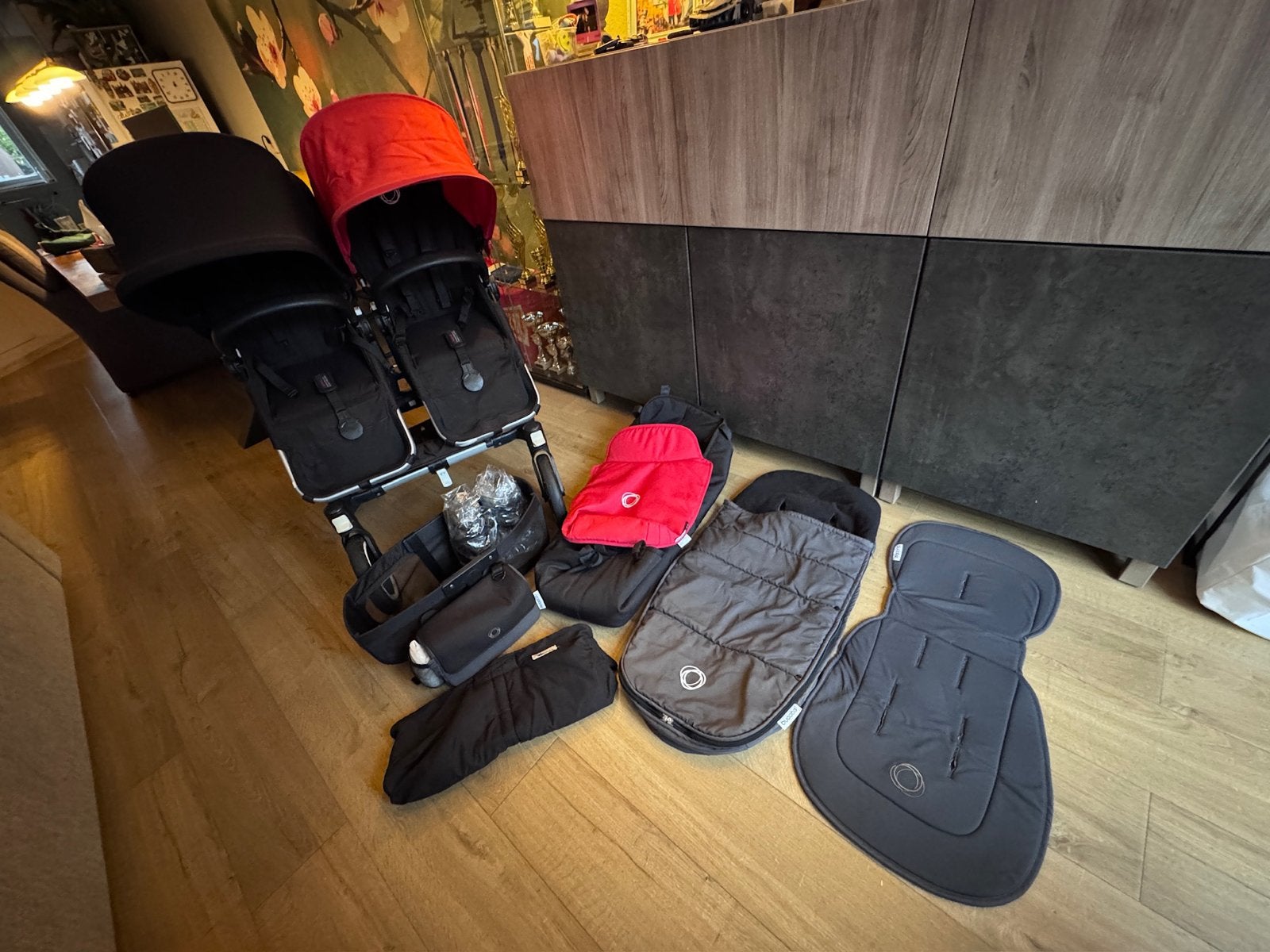 Bugaboo Donkey 2 Duo Kinderwagen met complete accessoires, Ophalen, Zo goed als nieuw