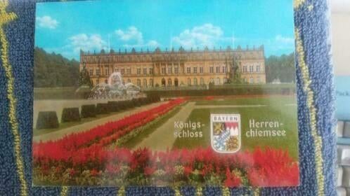 kaart konigsschloss herren chiemsee duitsland, Ophalen of Verzenden, 1980 tot heden, Gelopen, Duitsland