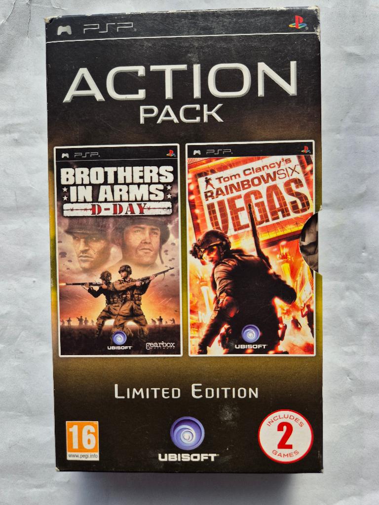 ACTION PACK brother in arms D-DAY & tom clancy"s VEGAS, Gebruikt, 1 speler, Racen en Vliegen, Ophalen of Verzenden