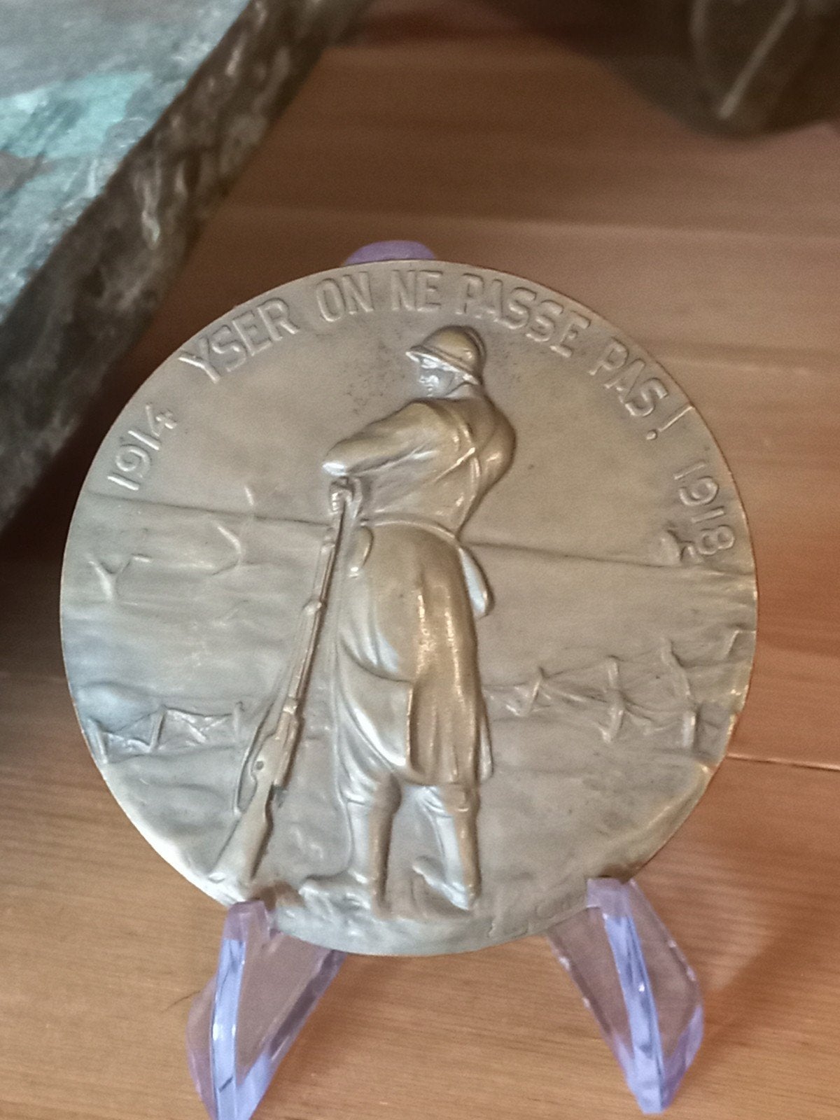 WO1   Belgische yser penning     WW1, Verzenden, Landmacht, Overige gebieden