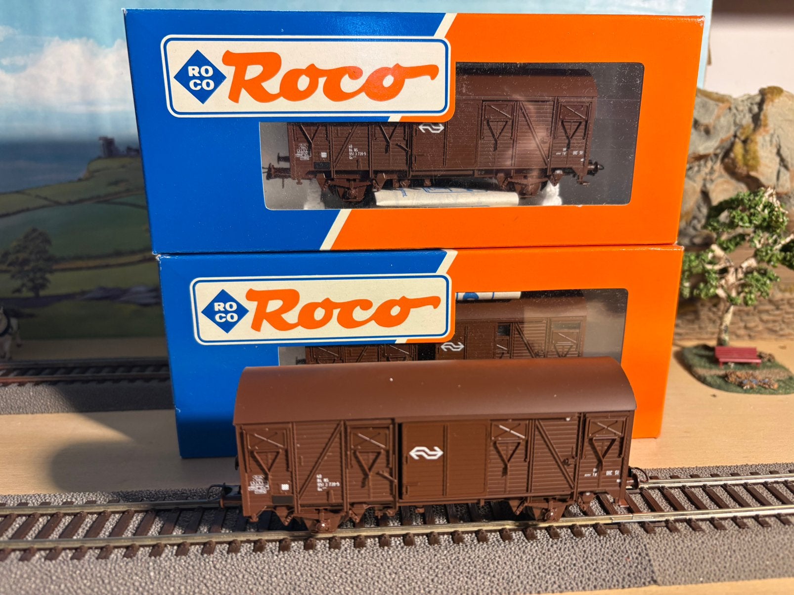 Roco 3x NS Gs bruin 46258, Gelijkstroom, Verzenden, Wagon, Roco