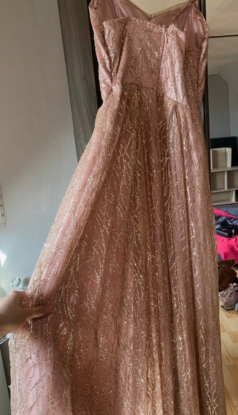 Eva & Lola Galajurk Maat S - Roze met Glitter, Ophalen of Verzenden, Zo goed als nieuw, Roze, Maat 36 (S)