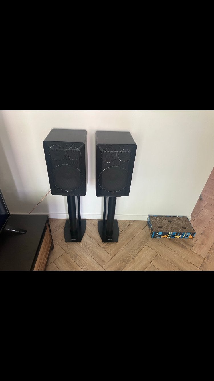 Braun LS 100 luidsprekers + Mission speakerstands, Ophalen, Stereo speakers, Gebruikt, Geschikt voor surround/home cinema