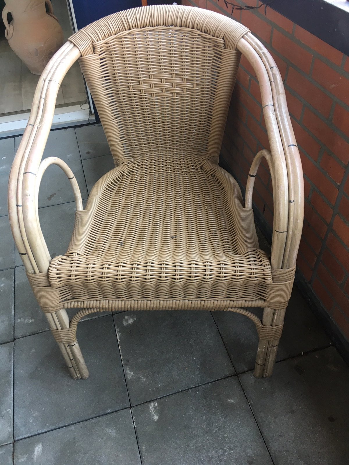 2 rotan stoeltjes, Ophalen, Zo goed als nieuw, Rotan