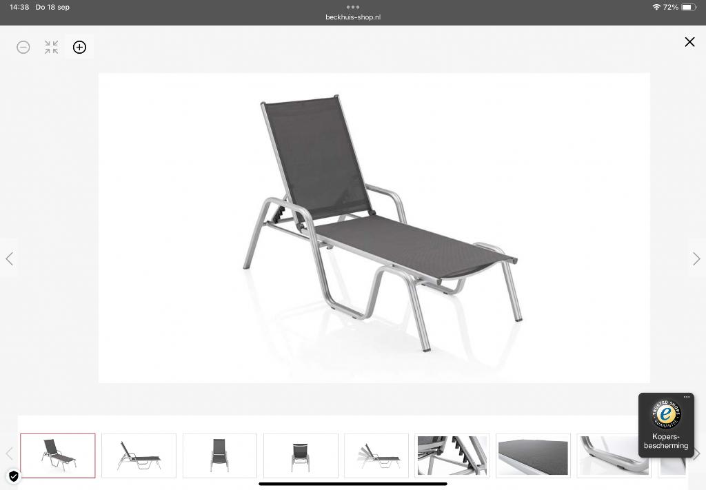 Ligbed, Tuin en Terras, Ligbedden, Ophalen, Zo goed als nieuw, Aluminium, Verstelbaar