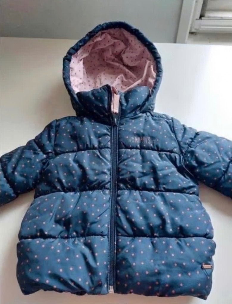 Noppies Jas Jasje Winterjasje Winterjas Blauw Roze maat 92, Kinderen en Baby's, Kinderkleding | Maat 92, Meisje, Ophalen of Verzenden