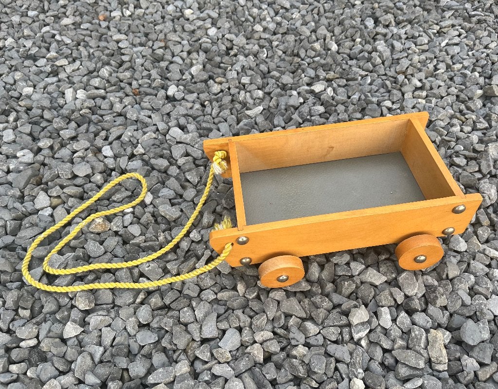 Vintage houten blokkenkar trekkar voor blokken, Ophalen of Verzenden, Gebruikt