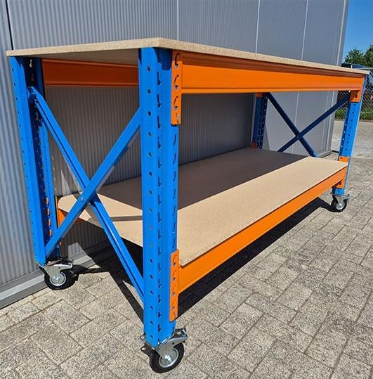 Mooie Werkbanken Magazijn Tafel Balie Stelling Werkbank, 170 cm of meer, Peter@mulderij.eu, Bedrijfsinrichting Nederland, Gebruikt