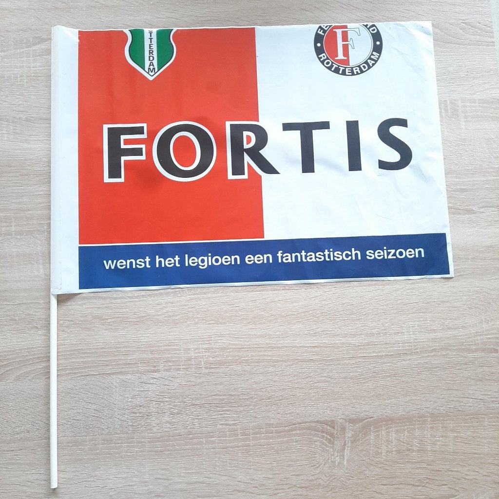 Vlaggetje: Fortis wenst het legioen een fantastisch seizoen, Verzenden, Zo goed als nieuw, Feyenoord, Overige typen