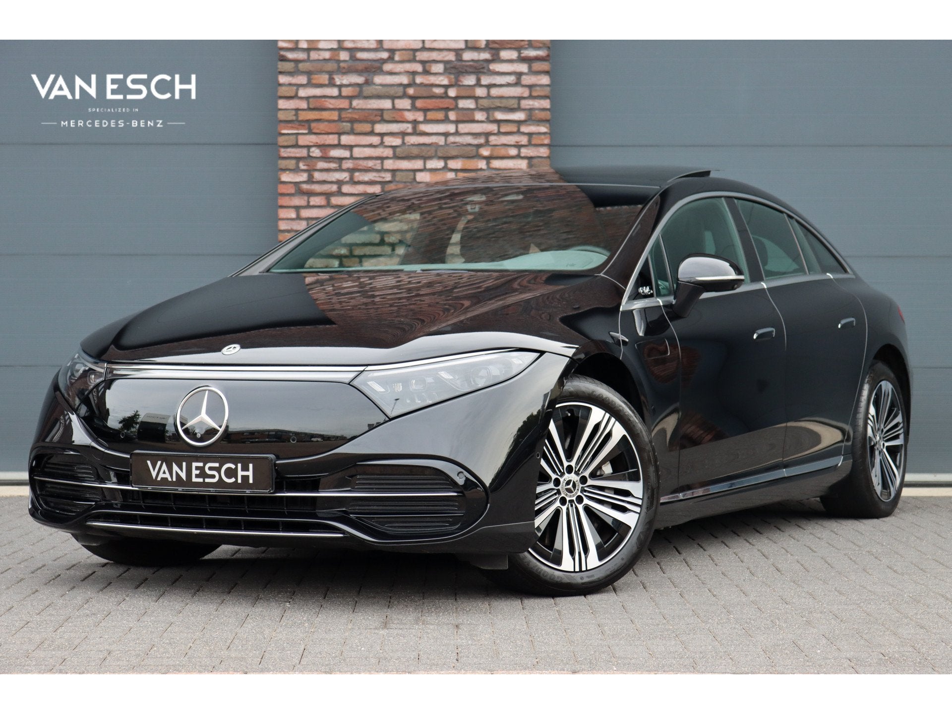 Mercedes-Benz EQS 450+ Luxury Line 108 kWh | Luchtvering | A, Auto's, Dealer onderhouden, Achterwielaandrijving, Gebruikt, Zwart