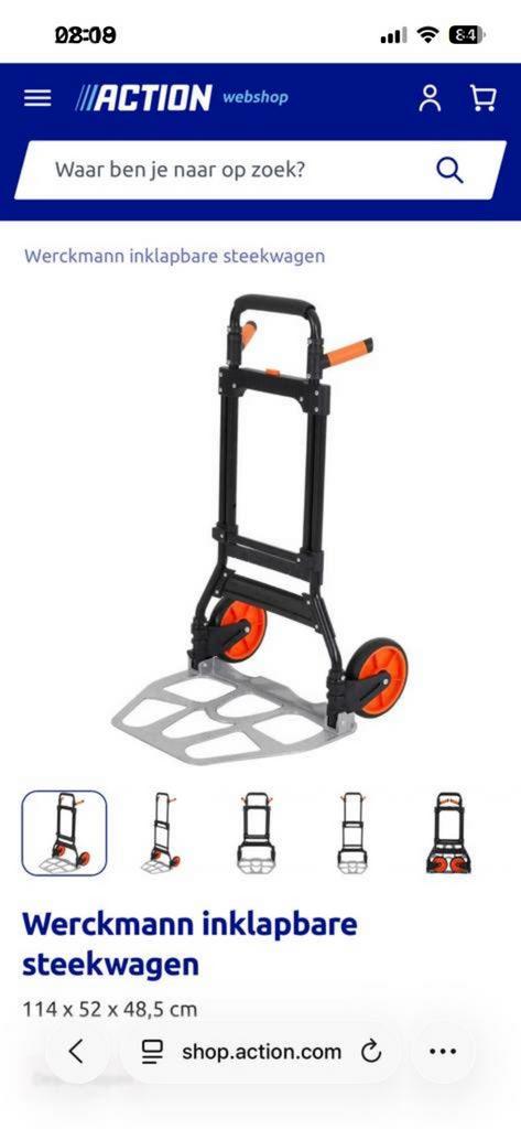OP ZOEK NAAR Werckmann steekwagen van de action, Ophalen of Verzenden, Zo goed als nieuw, Steekwagen