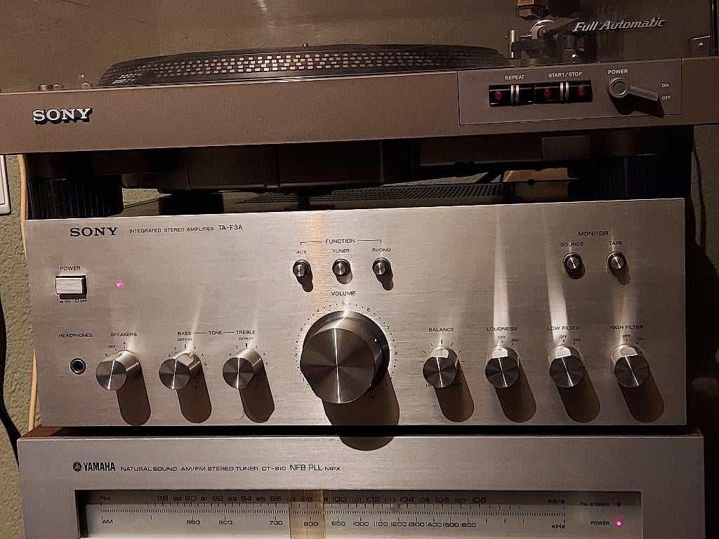 Sony  versterker TA-F3A, Ophalen, Gebruikt, Minder dan 60 watt, Sony
