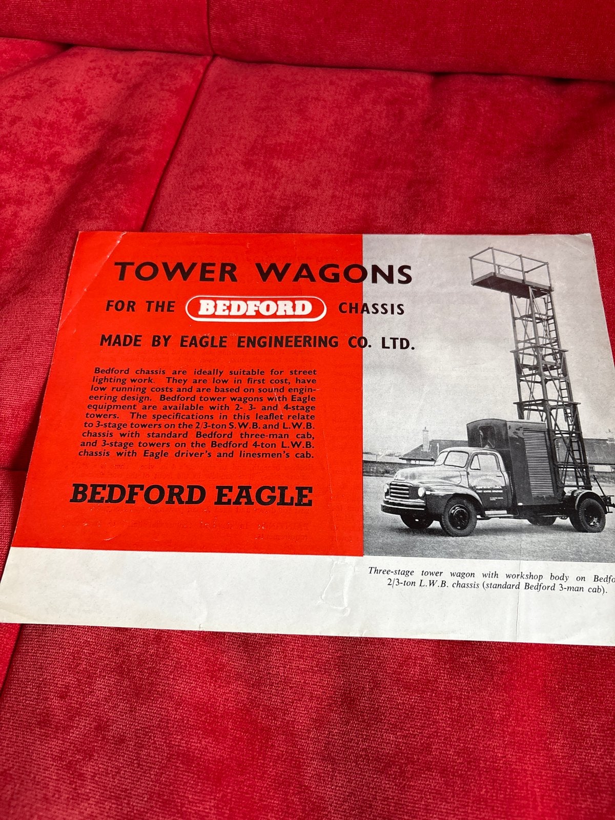 Bedford Eagle Tower Wagons - Originele folder, Boeken, Auto's | Boeken, Ophalen of Verzenden, Gelezen, Overige merken