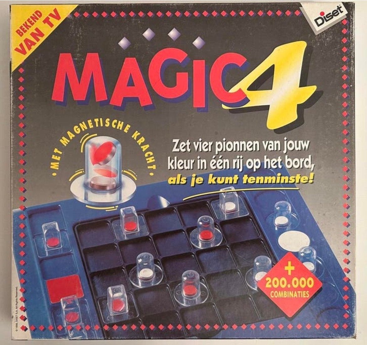 Magic 4 Diset Magisch Bordspel - Compleet en Goede Staat, Een of twee spelers, Ophalen of Verzenden, Zo goed als nieuw
