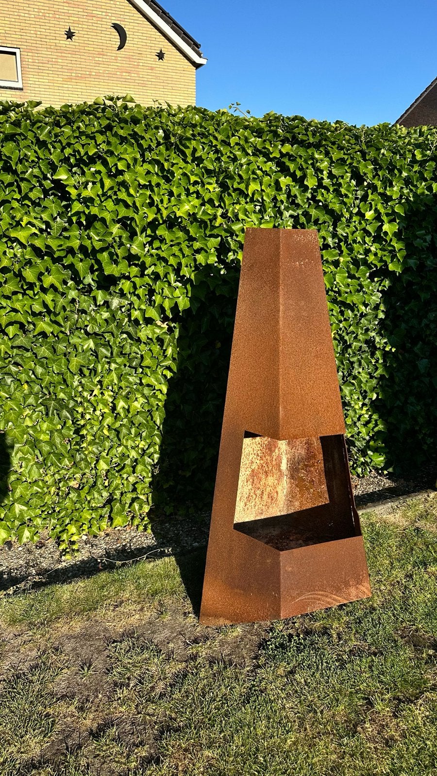 Vuurkorf  Cortenstaal Design, Tuin en Terras, Ophalen, Gebruikt, Vuurkorf