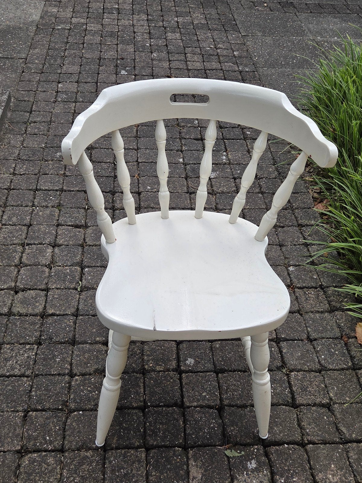 Vintage houten stoelen 4 - wit geverfd, Ophalen