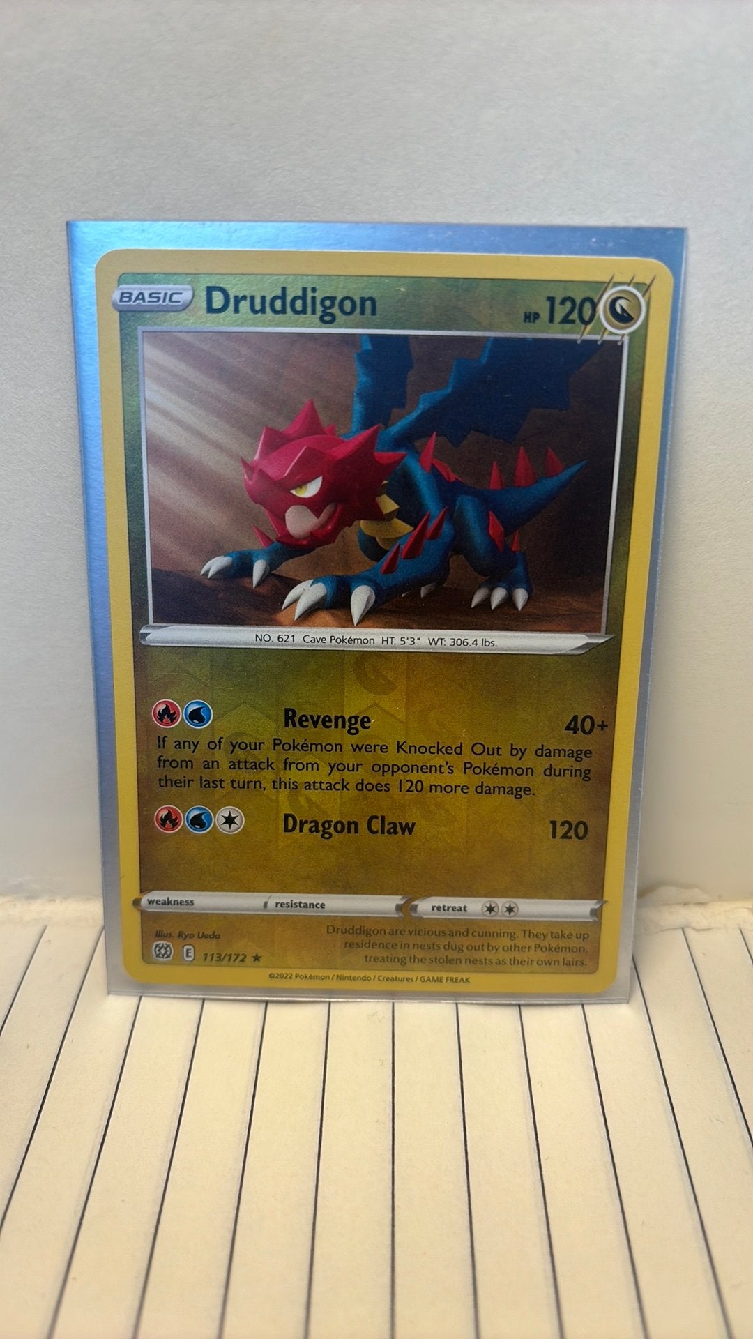 Druddigon 113/172 brilliant stars reverse holo pokemon, Ophalen of Verzenden, Nieuw