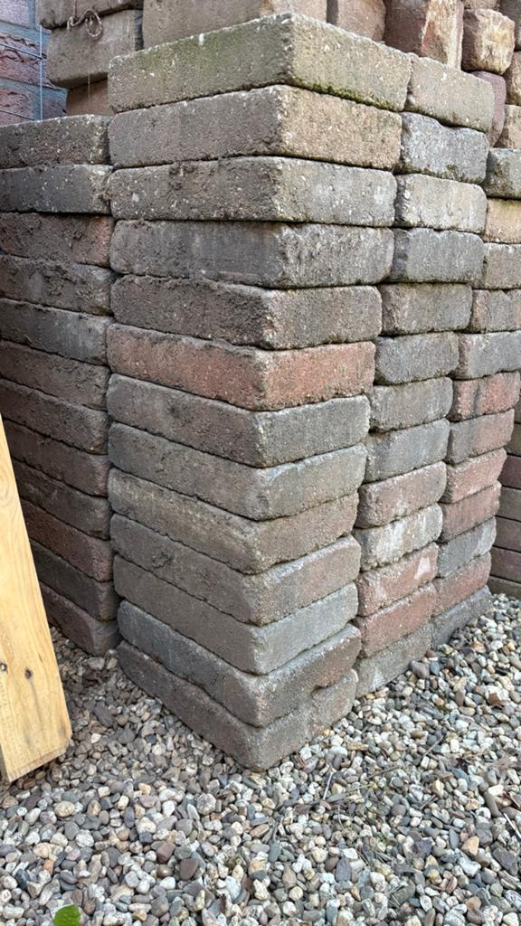 Gratis 100 Terrasklinker 20x30x5cm, Tuin en Terras, Ophalen, Gebruikt, Beton, Terrastegels
