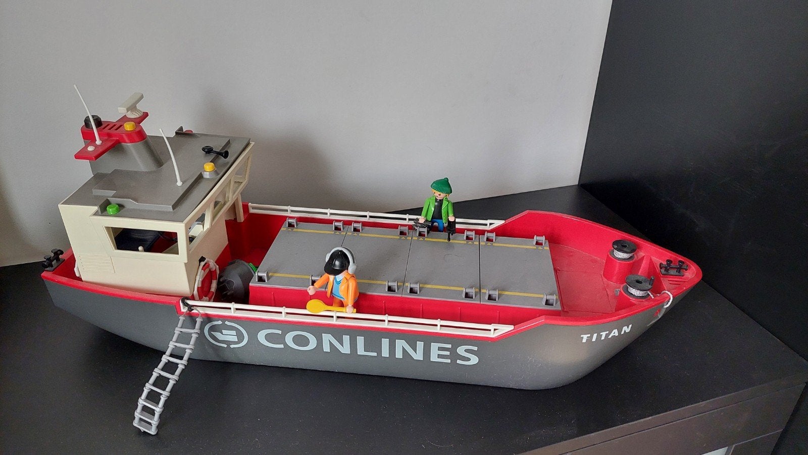 Playmobil vrachtschip Conlines 4472 met figuren, Ophalen, Gebruikt, Jongen of Meisje