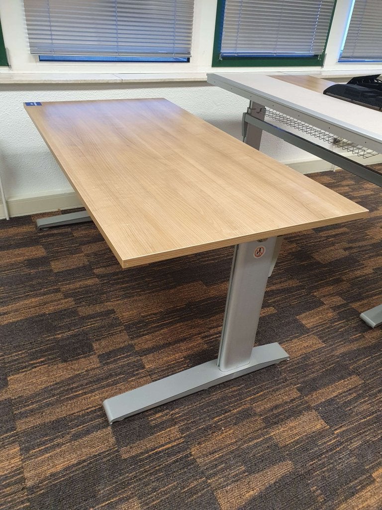 Degelijke bureautafel / vergadertafel wit havanna, VST, 180 cm, In hoogte verstelbaar, Ophalen of Verzenden