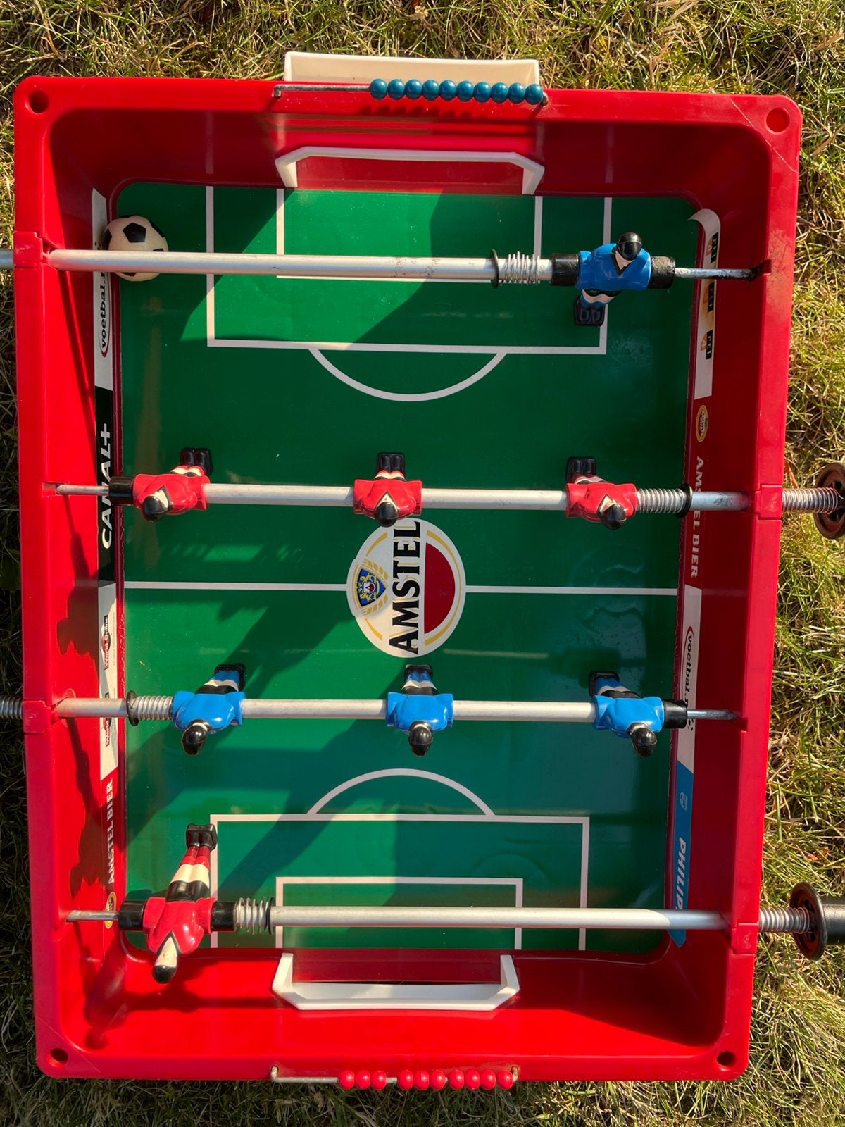 Amstel voetbalspel voor op een bierkrat, Ophalen of Verzenden, Gebruikt, Amstel