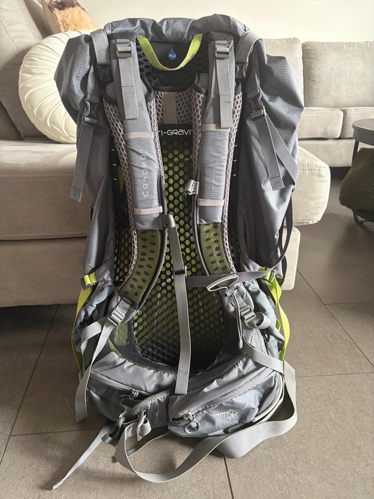 Backpack Osprey Atmos 65 Grijs L, Ophalen of Verzenden, Zo goed als nieuw