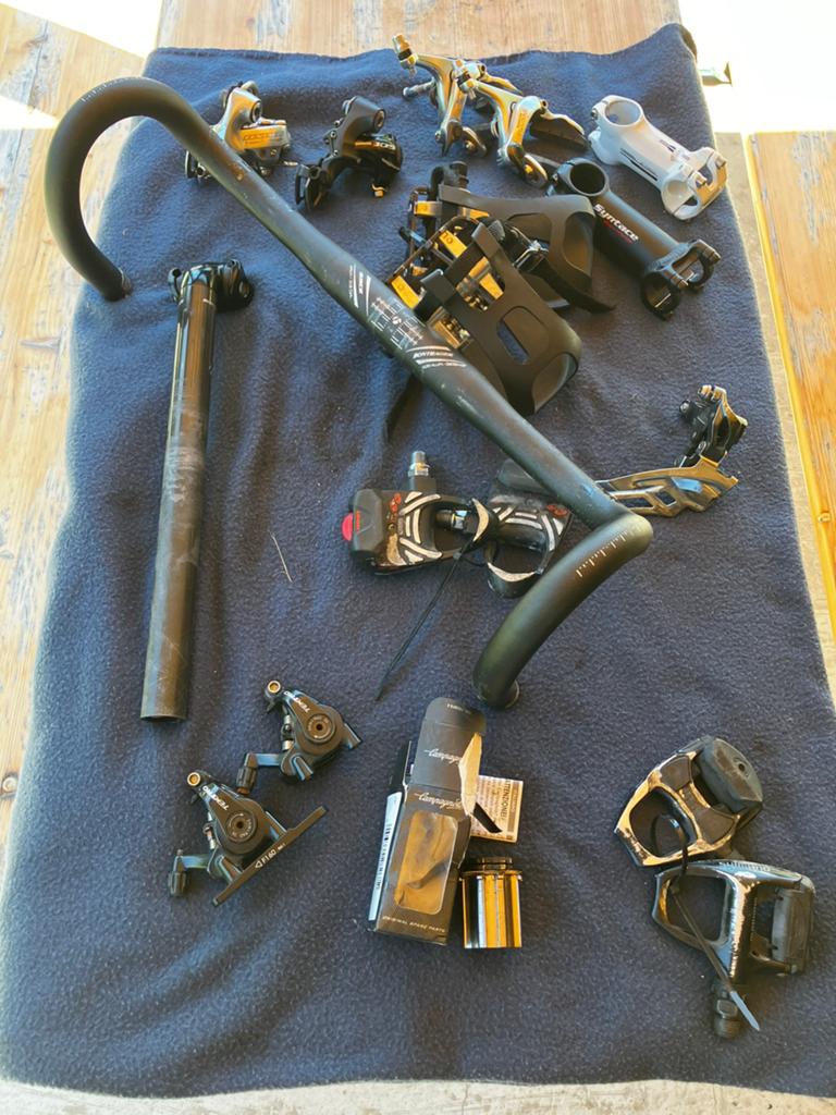 Racefiets divers Campagnolo Shimano BBB Bontrager Tektro, Gebruikt, Overige materialen, Overige typen, Ophalen of Verzenden