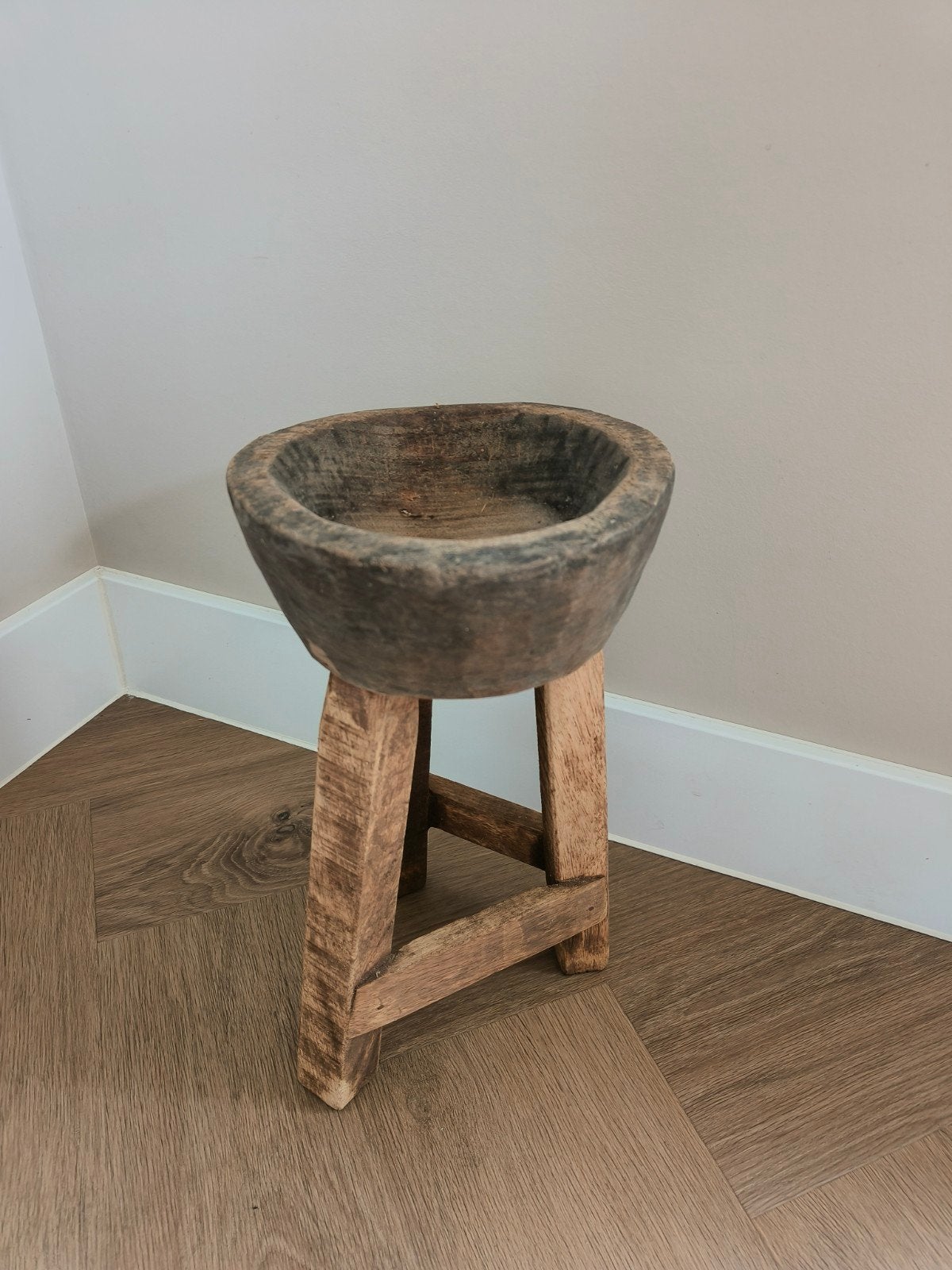 houten vijzel op standaard, Hout, Nieuw, Ophalen of Verzenden, Landelijk